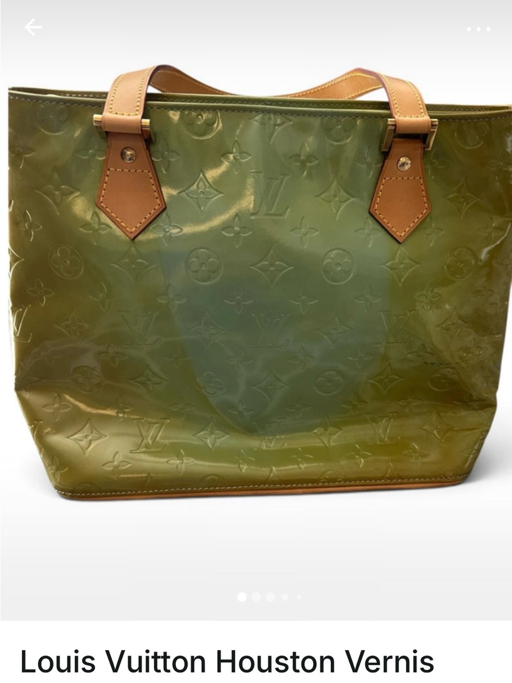Louis Vuitton Houston Vernis Tote Blue Authentic